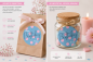 Preview: 24 Geschenkaufkleber Geburtstag blau