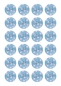 Preview: 24 Geschenkaufkleber Geburtstag blau