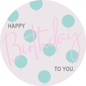 24 Geschenkaufkleber Geburtstag rosa
