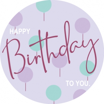 24 Geschenkaufkleber Geburtstag Flieder