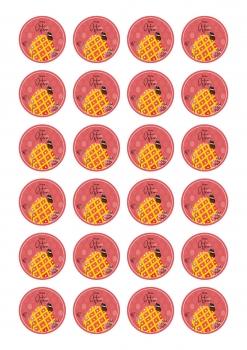 24 Geschenkaufkleber Frohe Ostern rot