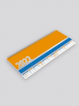 Tischkalender 2022 Orange-Blau