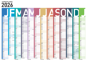 Wandplaner Rainbow 2026