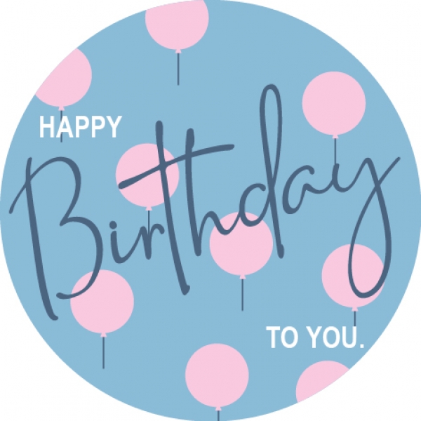 24 Geschenkaufkleber Geburtstag blau