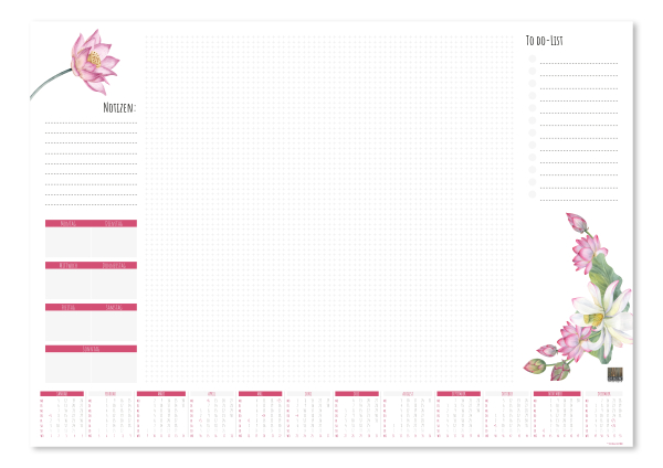 Schreibtischunterlage Lotus