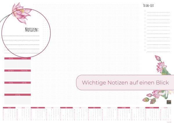 Schreibtischunterlage Lotus