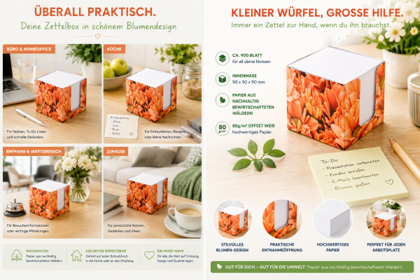 Zettelbox Blume